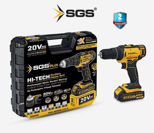 Sgs Tek Akülü Darbeli Matkap Seti