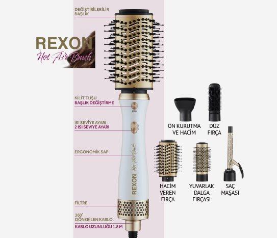 Rexon 5in1 Sıcak Hava Saç Şekillendirici