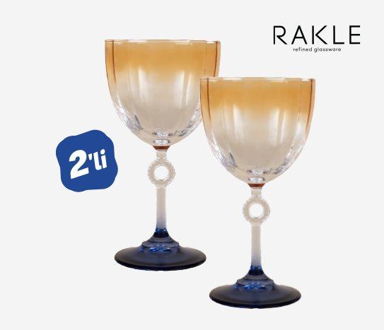 Rakle Ayaklı Boyalı Meşrubat Bardağı