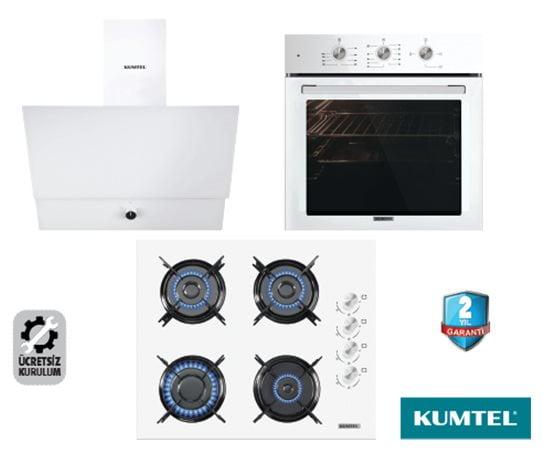 Kumtel Beyaz Ankastre Set