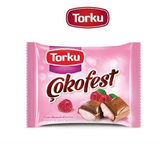 Torku Frambuazlı Krema Dolgulu Sütlü Çikolata