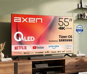 AXEN 55 İNÇ 4K UHD TIZEN OS SMART QLED TV AX55QUPRL-T08I