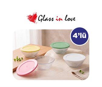 GLASS IN LOVE 4LÜ CAM SAKLAMA KABI SETİ