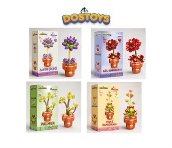 DOST TOYS ÇİÇEK OYUNCAK BLOKLAR SAKSILI MİNİ