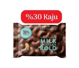 Patiswiss Bold Bütün Kajulu Kare Çikolata