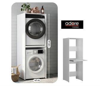Adore Sürgü Tablalı Çamaşır ve Kurutma Makinesi Dolabı