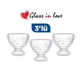 GLASS IN LOVE GRAVÜRLÜ AYAKLI CAM KASE ~120 ML