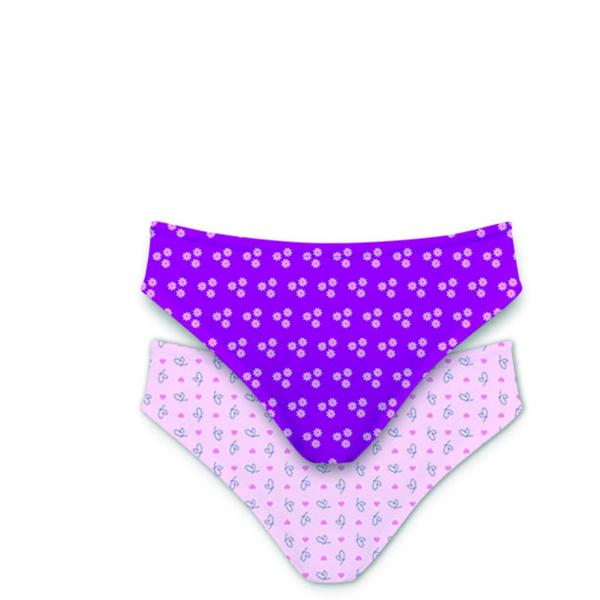 2'li Kadın Desenli Slip