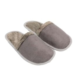 juno-unisex-tuylu-kislik-terlik-gri