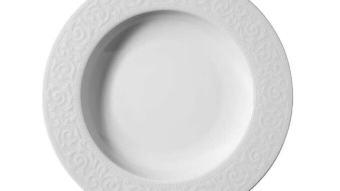kutahya porselen yemek tabagi 22 cm beyaz