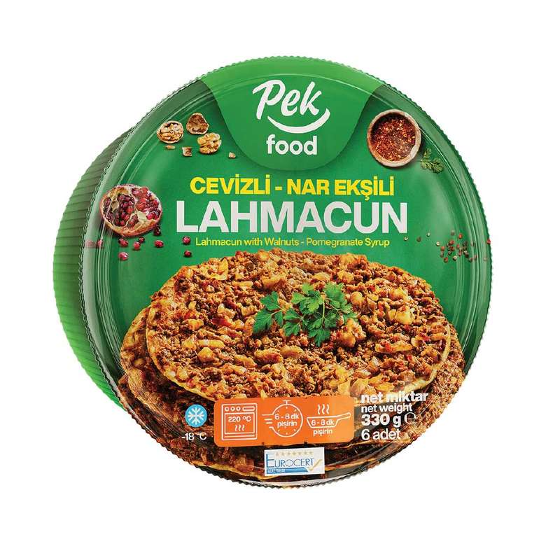 A101 Pekfood Dondurulmuş Nar Ekşili Cevizli Lahmacun 6x55 G Yorumları ve Özellikleri pekfood-dondurulmus-nar-eksili-cevizli-lahmacun-6×55-g