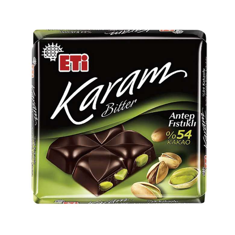 A101 Eti Karam %54 Kakaolu Antep Fıstıklı Bitter Çikolata  60 G Yorumları ve Özellikleri eti-karam-54-kakaolu-antep-fistikli-bitter-cikolata-60-g