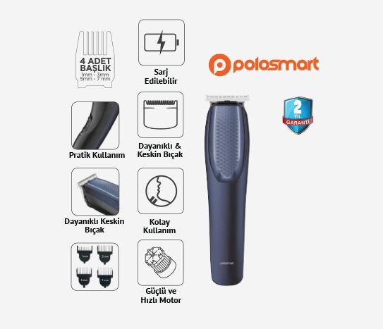 Bim Polosmart Saç Sakal Düzeltme Makinası Yorumları ve Özellikleri polosmart-sac-sakal-duzeltme-makinasi