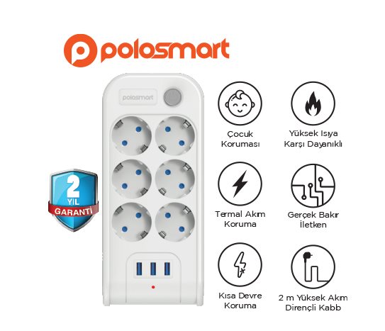 Bim Polosmart AKIM KORUMALI PRİZ MP18 Yorumları ve Özellikleri polosmart-akim-korumali-priz-mp18